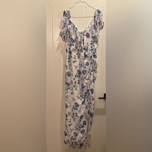 NWT Yumi Kim My Everything Ruffle Maxi Dress In Dancing Lilac Large